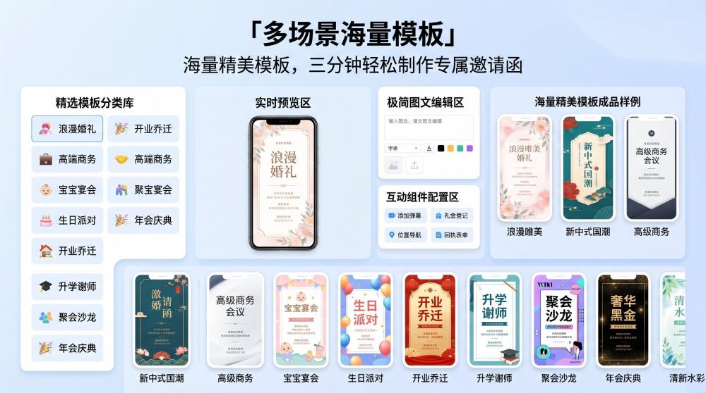 中考升学请柬天花板✨ 简约青春款太吸睛，一键传递上岸喜悦